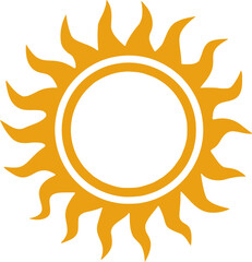 Sun silhouette icon illustration. Sun sign design element.
