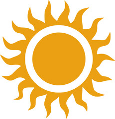 Sun silhouette icon illustration. Sun sign design element.