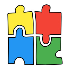 Obraz premium puzzle game vector icon