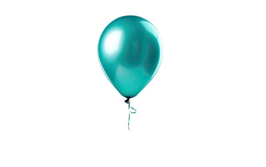 Floating Helium Balloon on Transparent Background