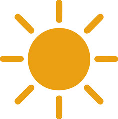 Sun silhouette icon illustration. Sun sign design element.