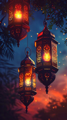 Fototapeta na wymiar lantern with lanterns