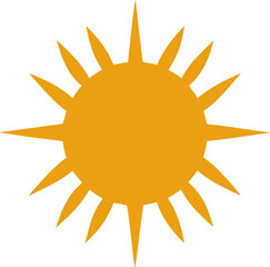 Sun silhouette icon illustration. Sun sign design element.