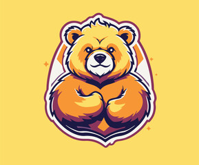 Grizzly bear mascot logo, polar bear head face silhouette logo design icon. bear Mascot logo Design, bear Head design for Logo, Gorilla head mascot icon design, Animal mascot icon Silhouette graphic