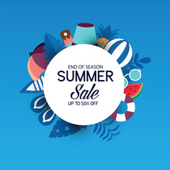 Abstract Summer Sale Background. Vector Illustration