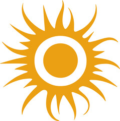 Sun silhouette icon illustration. Sun sign design element.
