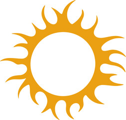 Sun silhouette icon illustration. Sun sign design element.