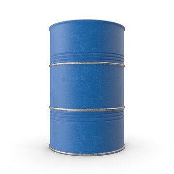 Blue Metal Barrel PNG