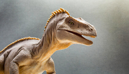 Portrait of a dinosaur cut out