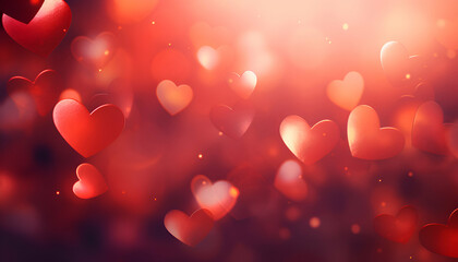 Valentine's day abstract background with red heart