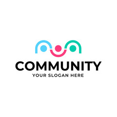 Fototapeta na wymiar Global Community Logo Icon Elements Template. Community human Logo template vector