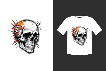 Premium Skull T-shirt Design vector