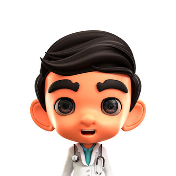recommend clip art: Male Doctor 3D Avatar Illustration