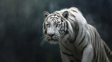 Tigre branco - Papel de parede - obrazy, fototapety, plakaty