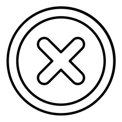 Obraz premium cross line icon