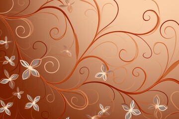 beige graphical abstract small flower 2D graphical background 
