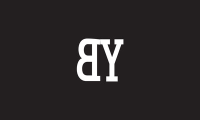 BY, YB, Y , B Abstract Letters Logo Monogram	