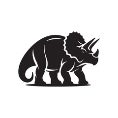 Dynamic Echoes: Dinosaur Silhouette - Monster Reptile Vector Echoing the Dynamic and Echoic Nature of Ancient Roars
