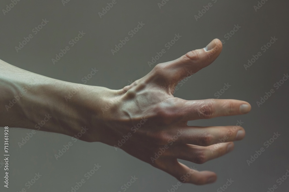 Poster A close-up shot of a person's hand holding an object. This versatile image can be used to illustrate concepts such as support, assistance, or ownership.