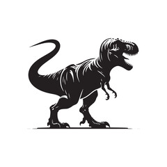 Jurassic Grace: Dinosaur Illustration - Wild Animal Vector - Silhouette Series Celebrating the Graceful Movements of Dinosaurs
