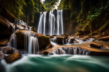 Song Sou waterfall in Laos.