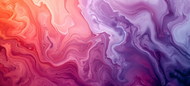Fine intricate marble like flows of colorful paint background.
