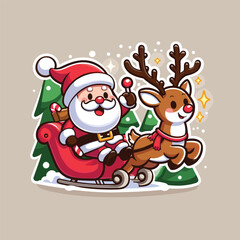 CARTOON ILLUSTRATION OF SANTA CLAUS VECTOR