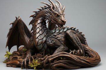 Obraz premium Wooden dragon
