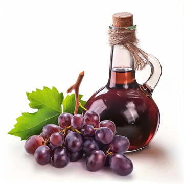 Red grape vinegar realistic photo