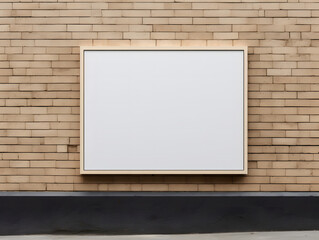 3D blank store Signage Mockup