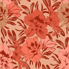 seamless decorative floral pattern