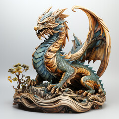Fototapeta premium Wooden dragon