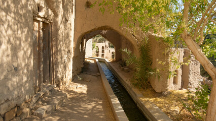 Falaj in The Village of Misfat Al Abryeen, Oman