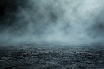 A dark room with smoke billowing out, creating an eerie atmosphere. Suitable for horror or suspense themes