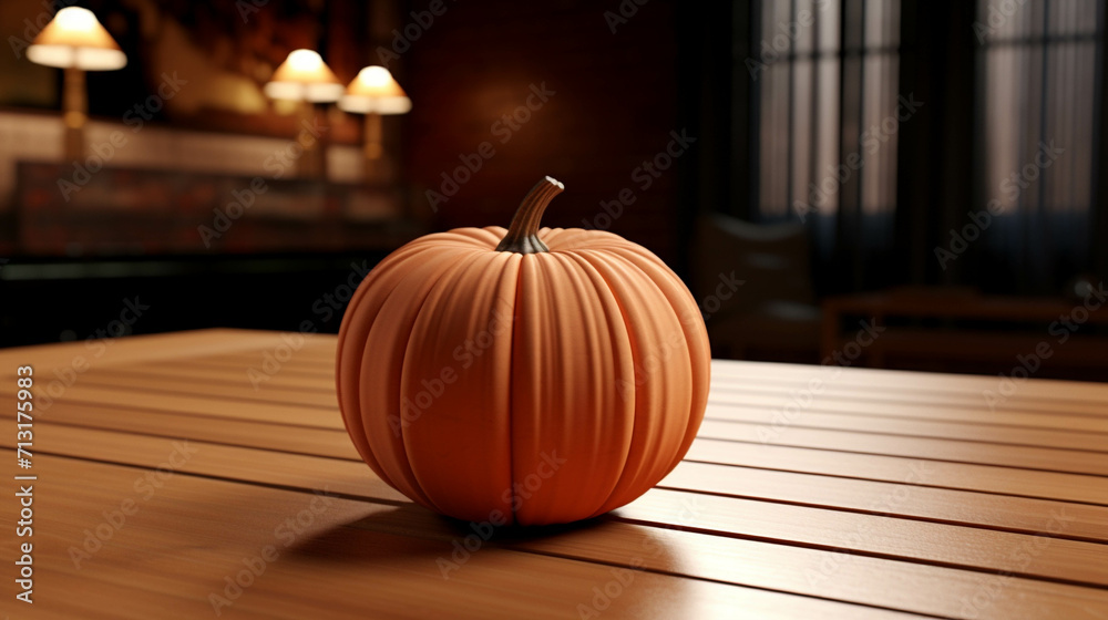 Canvas Prints pumpkin on a wooden table high definition photographic creative image