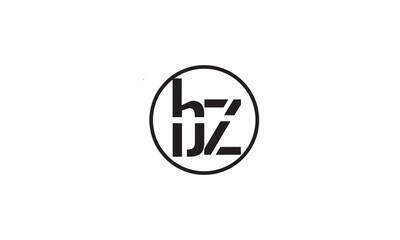 BZ, ZB , Z , B Abstract Letters Logo Monogram