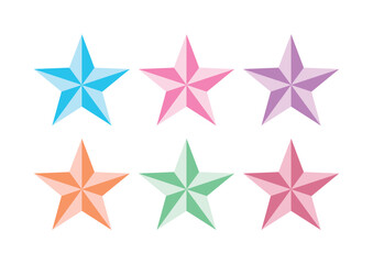 Obraz premium colorful vector stars. star symbol