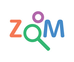 colorful zoom logo on white background