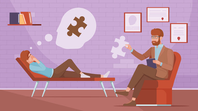 Mental health illustration in flat design