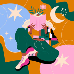 Trendy woman composition