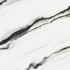 Carrara marble with a mixture of white color and natural cracks on the natural stone looks luxurious