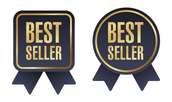 Best seller - badge in square and circle award