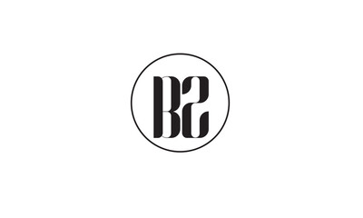 BZ, ZB , Z , B Abstract Letters Logo Monogram