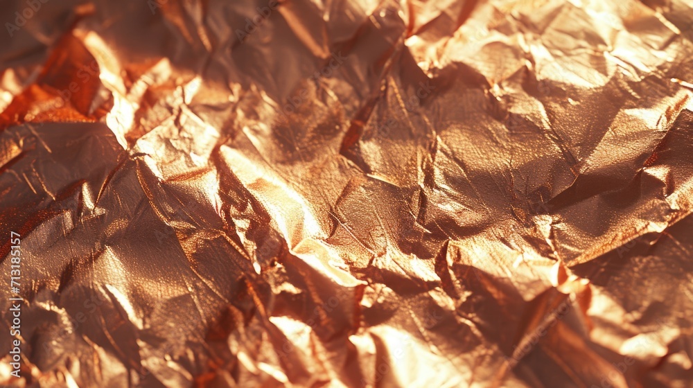 Poster A detailed close-up shot of a piece of foil. This versatile image can be used in various contexts