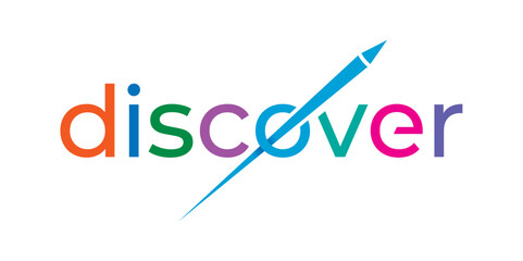 colorful discover logo. vector discover logo design