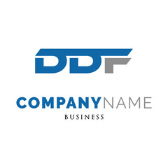 Initial Letter DDF Icon Logo Design Template