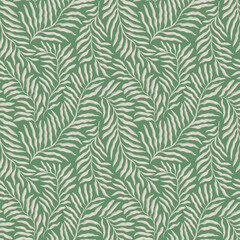 seamless pattern with elegant monochrome minimalistic leaves