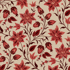 seamless decorative floral pattern