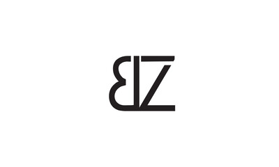 BZ, ZB , Z , B Abstract Letters Logo Monogram