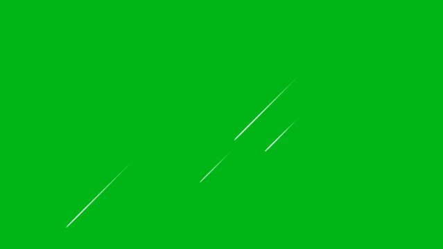 Falling stars motion graphics with green screen background